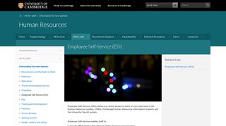 Employee Self-Service (ESS) | Human Resources