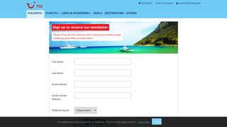 Sign Up To Our Travel Newsletter | Falcon now TUI - TUI Holidays