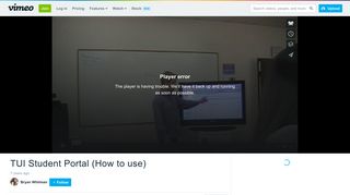 TUI Student Portal (How to use) on Vimeo