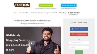 Login & apply home teaching jobs in Lucknow - TheTuitionTeacher.com
