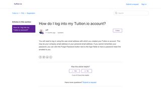 How do I log into my Tuition.io account? – Tuition.io