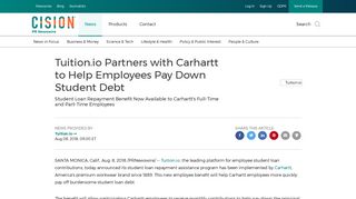 Tuition.io Partners with Carhartt to Help Employees Pay Down Student ...
