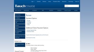 Payment - Bursar - Baruch College
