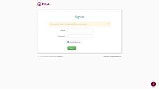 Sign in | TULA - Tula Software