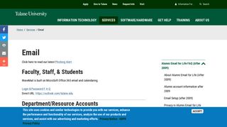 Email - Technology Services - Tulane University