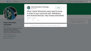 Tulane Information Technology on Twitter: 