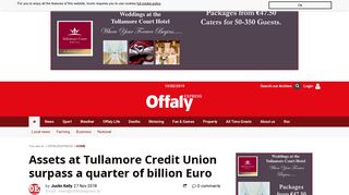 Assets at Tullamore Credit Union surpass a quarter of billion Euro ...