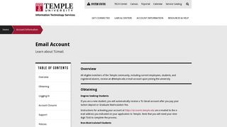 Email Account | Temple ITS