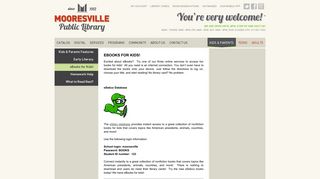 Mooresville Public Library | eBooks for Kids!