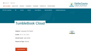 TumbleBook Cloud | Fairfax County Public Schools