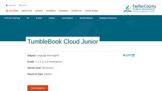 TumbleBook Cloud Junior | Fairfax County Public Schools
