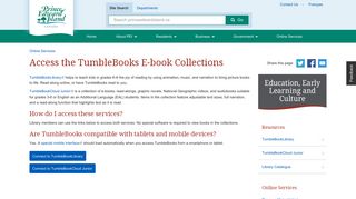 Access the TumbleBooks E-book Collections | Government of Prince ...