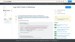Login With Tumblr in UIWebView - Stack Overflow