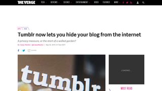 Tumblr now lets you hide your blog from the internet - The Verge