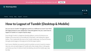 How to Logout of Tumblr (Desktop & Mobile) - Theme Junkie