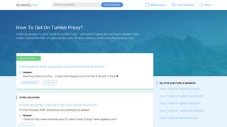 How To Get On Tumblr Proxy? Access 37 best answers & solutions.