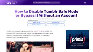 How to Disable Tumblr Safe Mode or Bypass it Without an Account