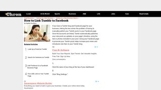 How to Link Tumblr to Facebook | Chron.com