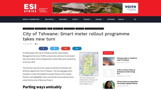 City of Tshwane: Smart meter rollout programme takes new turn | ESI ...