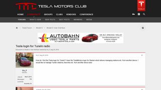 Tesla login for TuneIn radio | Tesla Motors Club