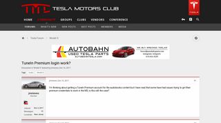 TuneIn Premium login work? | Tesla Motors Club