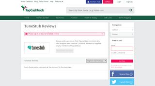 TuneStub Reviews and Feedback- - TopCashback.com