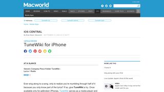 TuneWiki for iPhone | Macworld