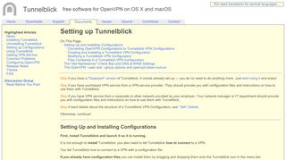 Setting up Tunnelblick - Tunnelblick | Free open source OpenVPN ...