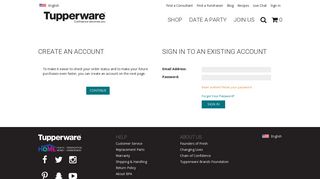 Customer Login - Tupperware