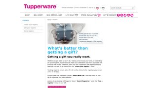 Tupperware | Tupperware Gift Registry: Welcome!