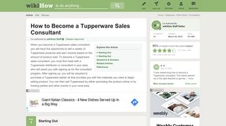 How to Become a Tupperware Sales Consultant: 9 Steps