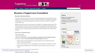 Became a Tupperware Consultant – Tuppshop