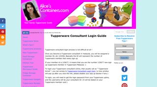 Tupperware Consultant Login Guide