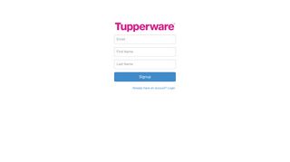 Signup for a Tupperware Account