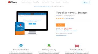 TurboTax® Home & Business CD/Download 2018 Tax Software for ...