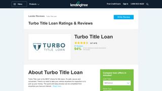Turbo Title Loan - Personal Loan Company Reviews - LendingTree