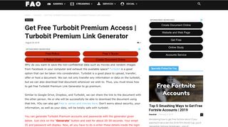 Get Free Turbobit Premium Access | Turbobit Premium Link Generator