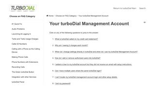 Your turboDial Management Account – turboDial Support