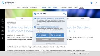 Turbomeca improves its Internet Site dedicated to Operators ... - Safran