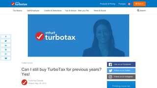 Can I still buy TurboTax for previous years? Yes! | 2019 TurboTax ...