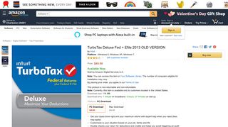 Amazon.com: TurboTax Deluxe Fed + Efile 2013 OLD VERSION ...