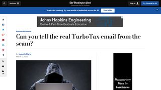 Can you tell the real TurboTax email from the scam? - Washington Post