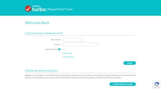 Log In - Tax Refund Prepaid Visa Card | TurboTax Intuit