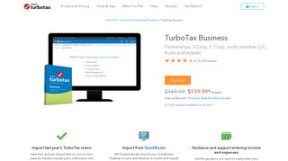TurboTax® Business CD/Download 2018 Desktop Software, File ...