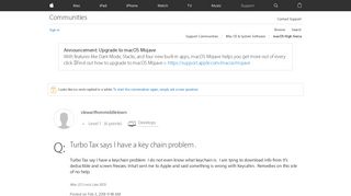 Turbo Tax says I have a key chain problem… - Apple Community