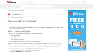 How do I get TurboTax Live? - TurboTax Support - Intuit