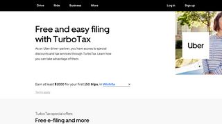 TurboTax Partnership | Uber
