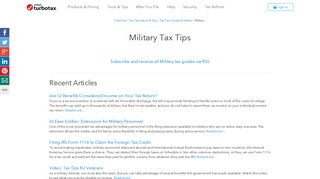 Military Tax Tips & Videos | TurboTax® Articles