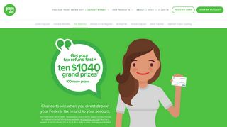 Tax Refund Direct Deposit | Green Dot Prepaid Cards