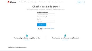 TurboTax® Where's My Refund, Check e-File Status, Get Your Tax ...